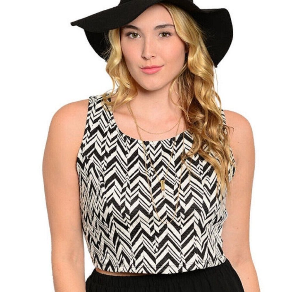TOTO Ladies Crop Top Herringbone Sleeveless Size 2XL  **NEW WITHOUT TAGS**